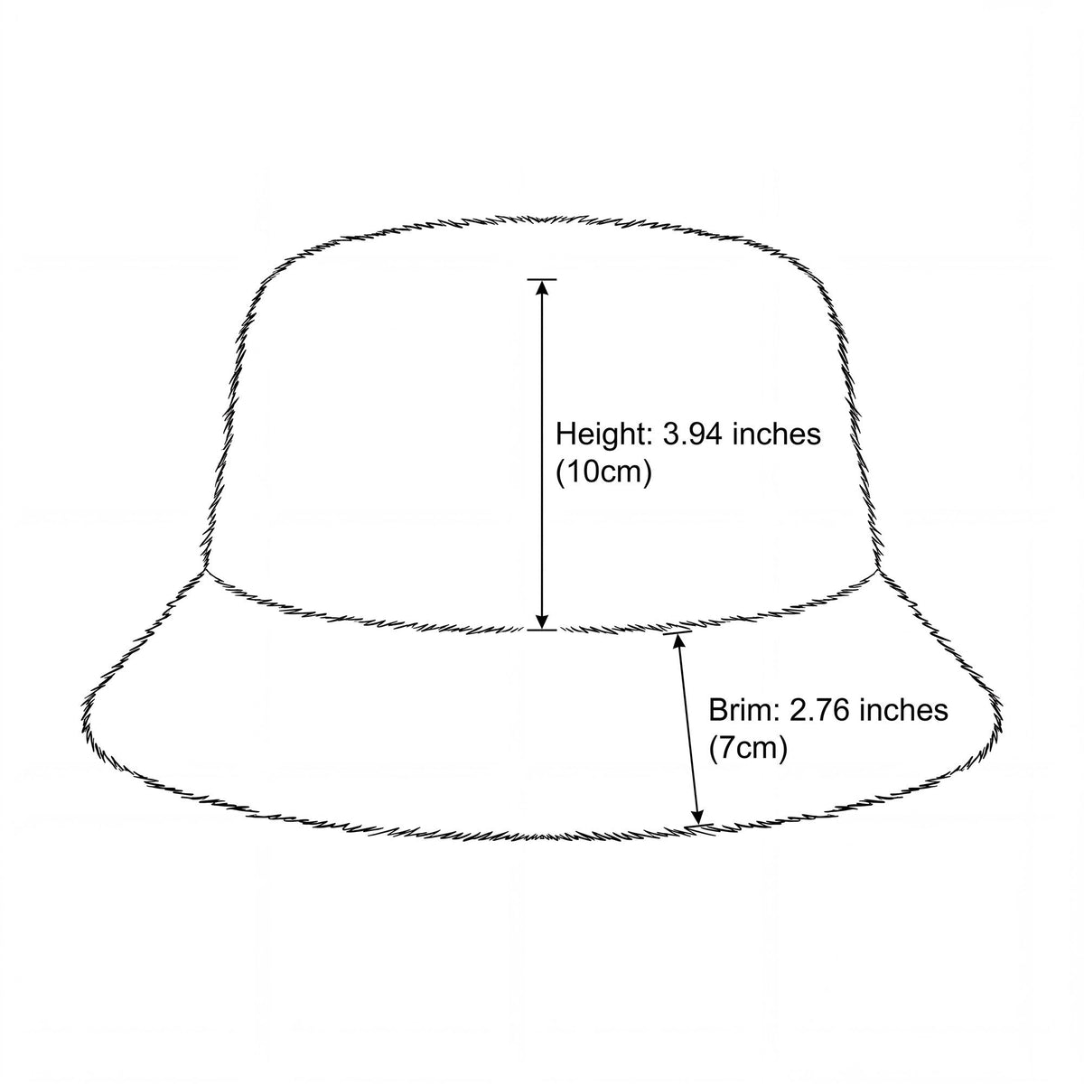 Faux Fur Bucket Hat Plush Fuzzy Colorblock Winter Hat
