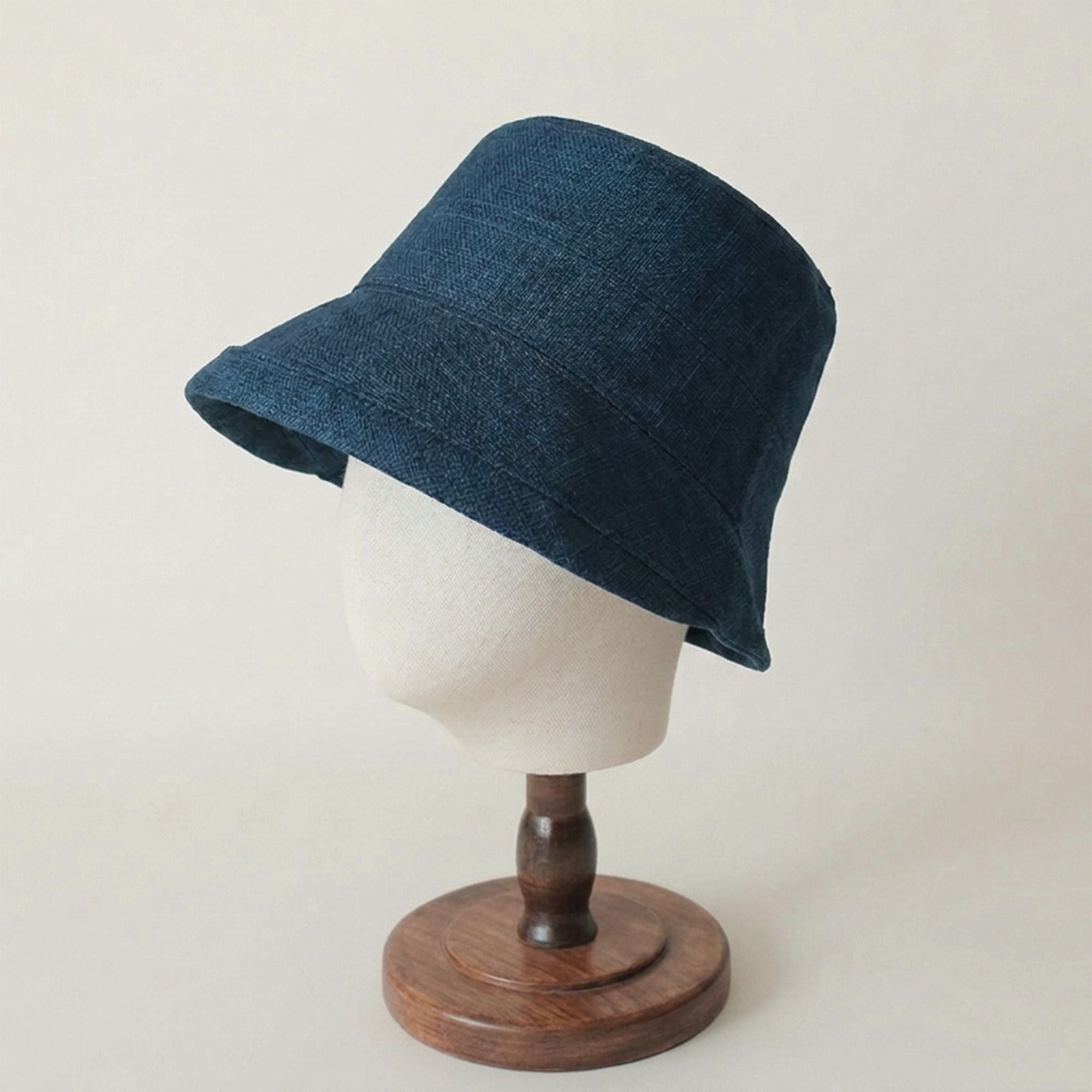 Solid Bucket Hat with Small Brim