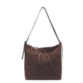 Adjustable Shoulder Bag Bow Detail Large Hobo Tote with Zipper Closure