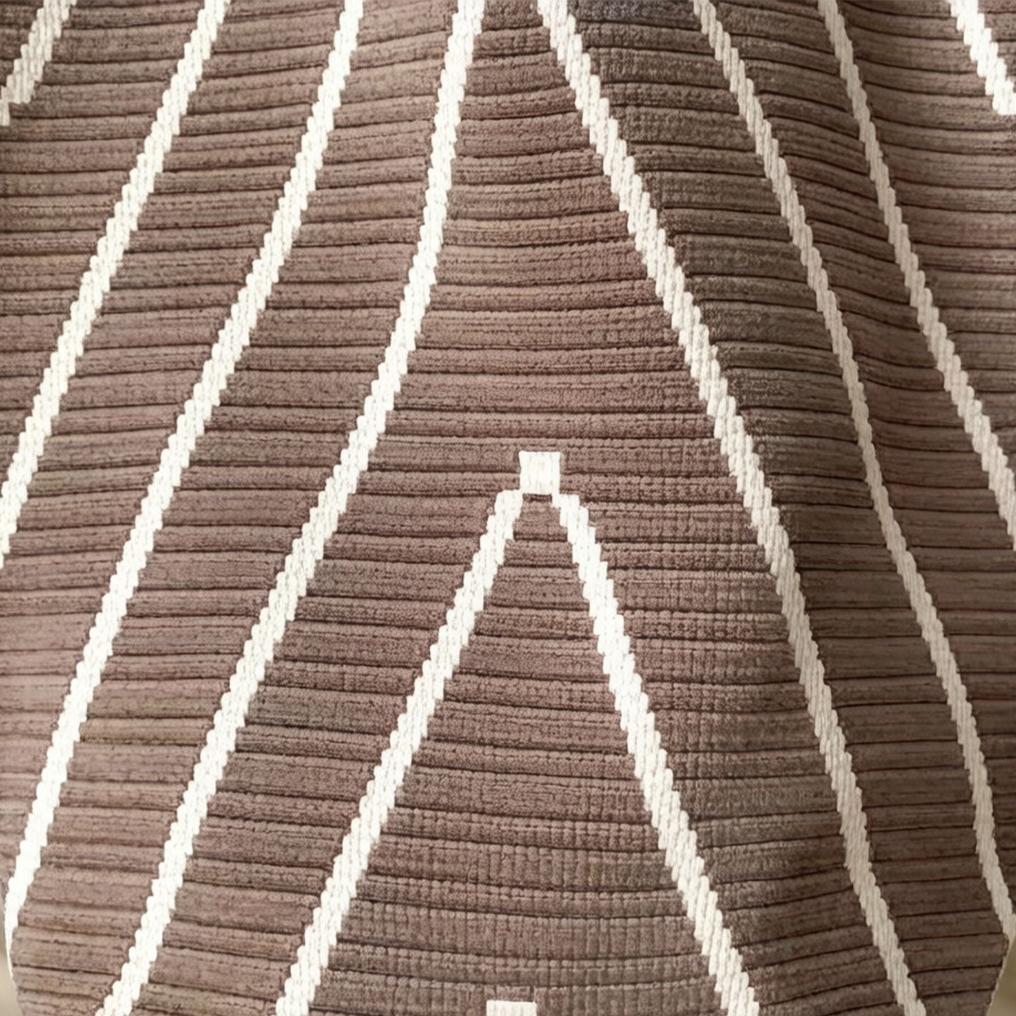 Geometric Stripe Knit Tote Bag with Long Shoulder Straps