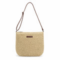 Textured Woven Crossbody Bag with Zip Closure Adjustable Strap and Inner Zip Pocket