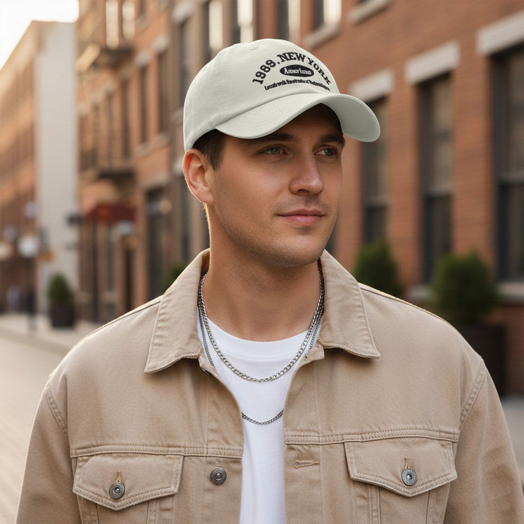 Anna-Kaci Cotton Baseball Cap with Embroidered Lettering Adjustable Strap Back