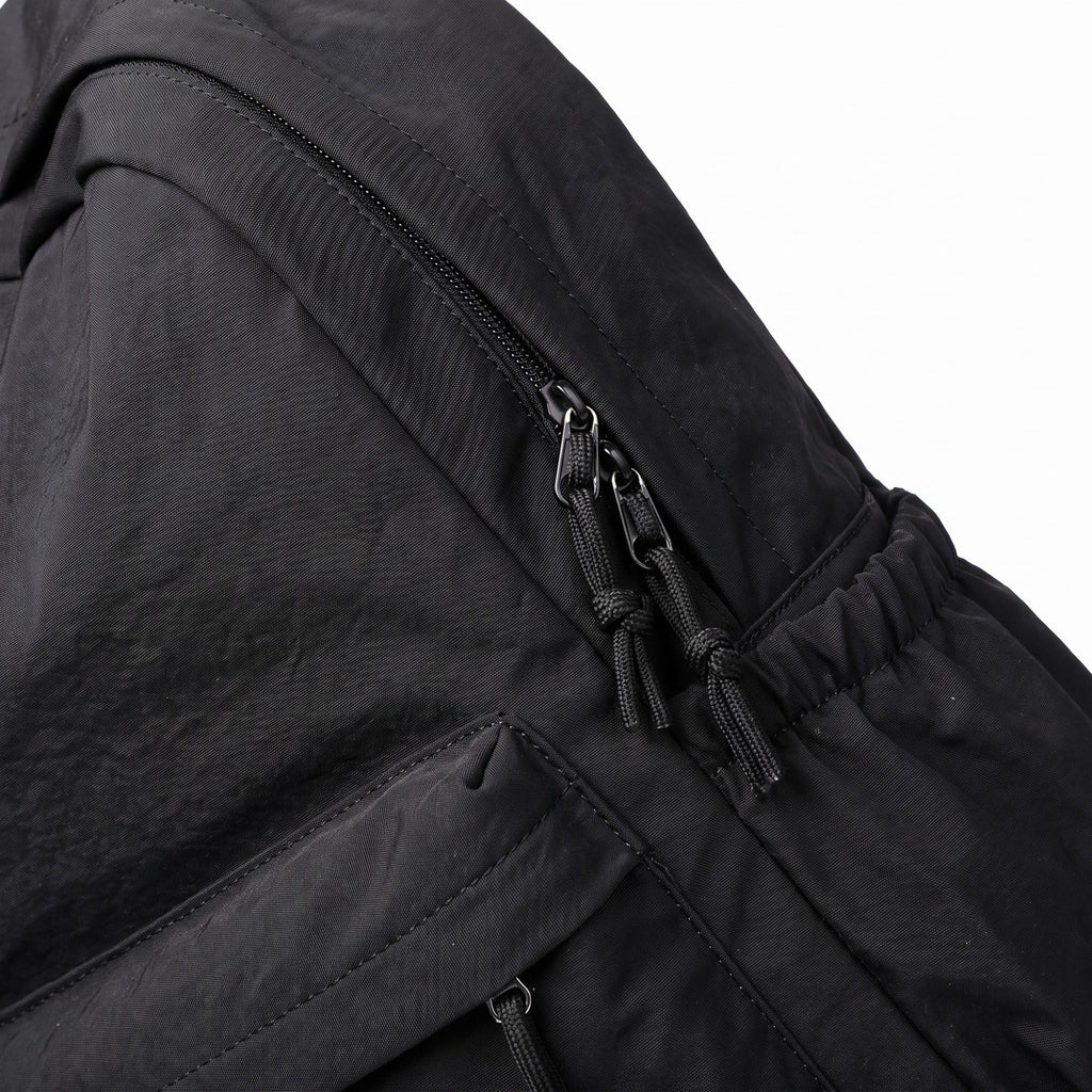 Lightweight Crinkle Multi-Pocket Backpack with Padded Straps and Side Pockets
