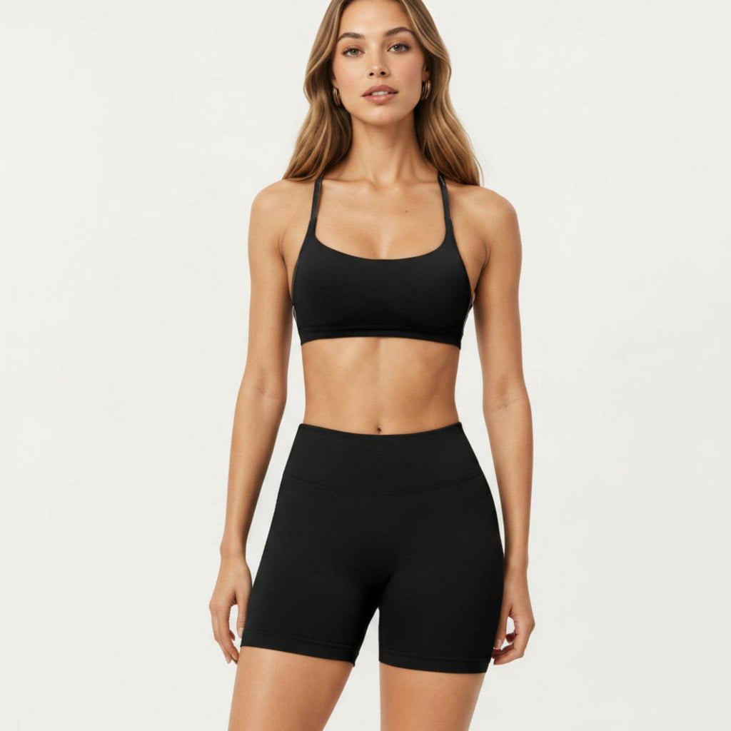 Anna-Kaci Active Women's Strappy Sports Bra with Crisscross Back and Smooth Stretch Fit
