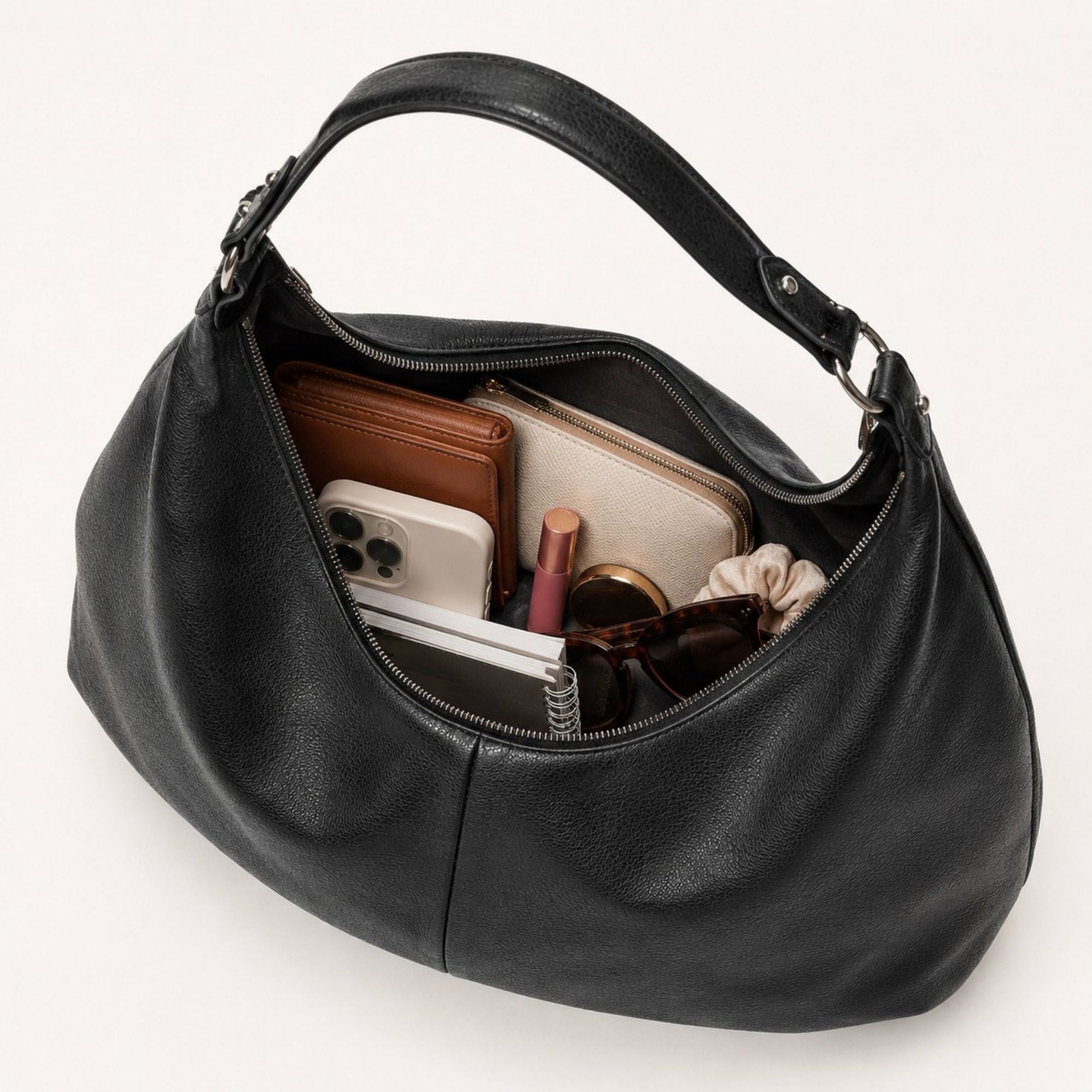 Oversized Slouchy Hobo Shoulder Bag with Adjustable Strap
