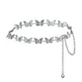 Anna-Kaci Women's Rhinestone Butterfly Chain Belt with Adjustable Link and Elegant Waist Detail 49in
