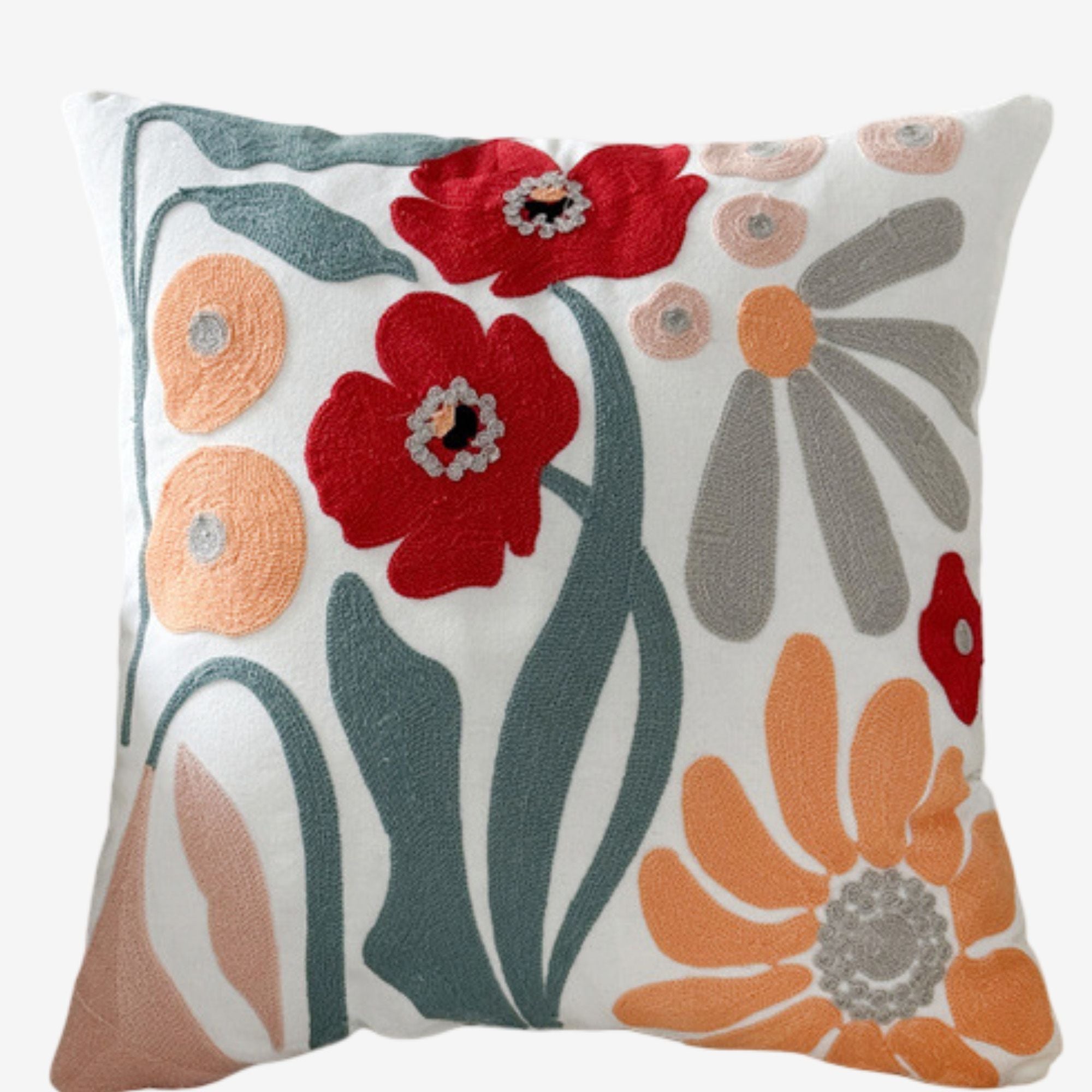 17.7*17.7in Canvas Throw Pillow Decorative Cushion for Home