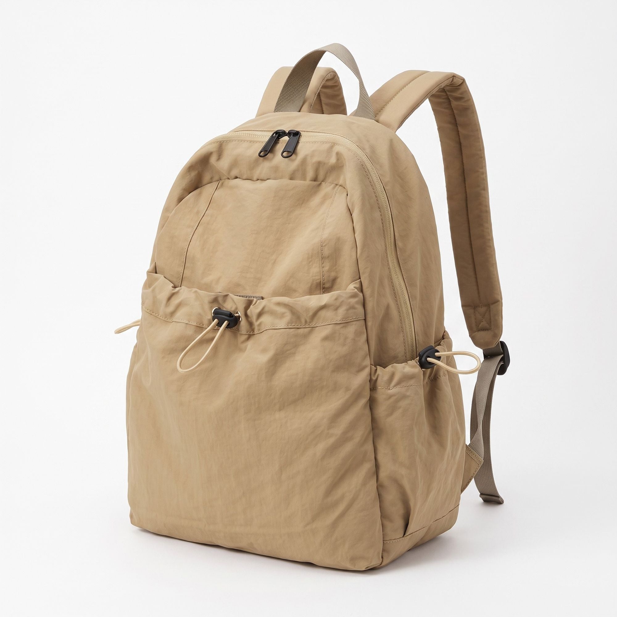 Lightweight Drawstring Backpack with Front Pocket Side Pockets and Adjustable Shoulder Straps