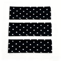 White headband with polka dot, cotton and stretch