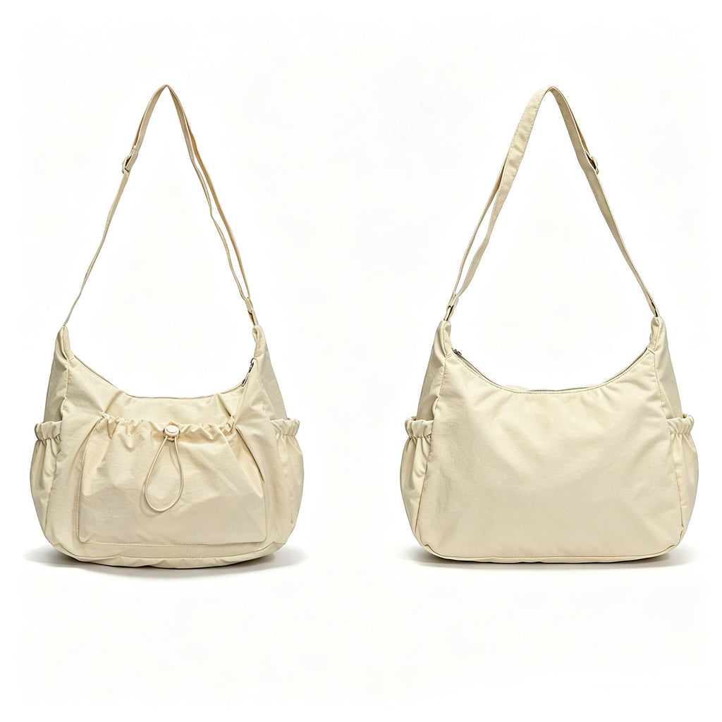 Lightweight Hobo Shoulder Bag with Adjustable Strap and Multiple Pockets