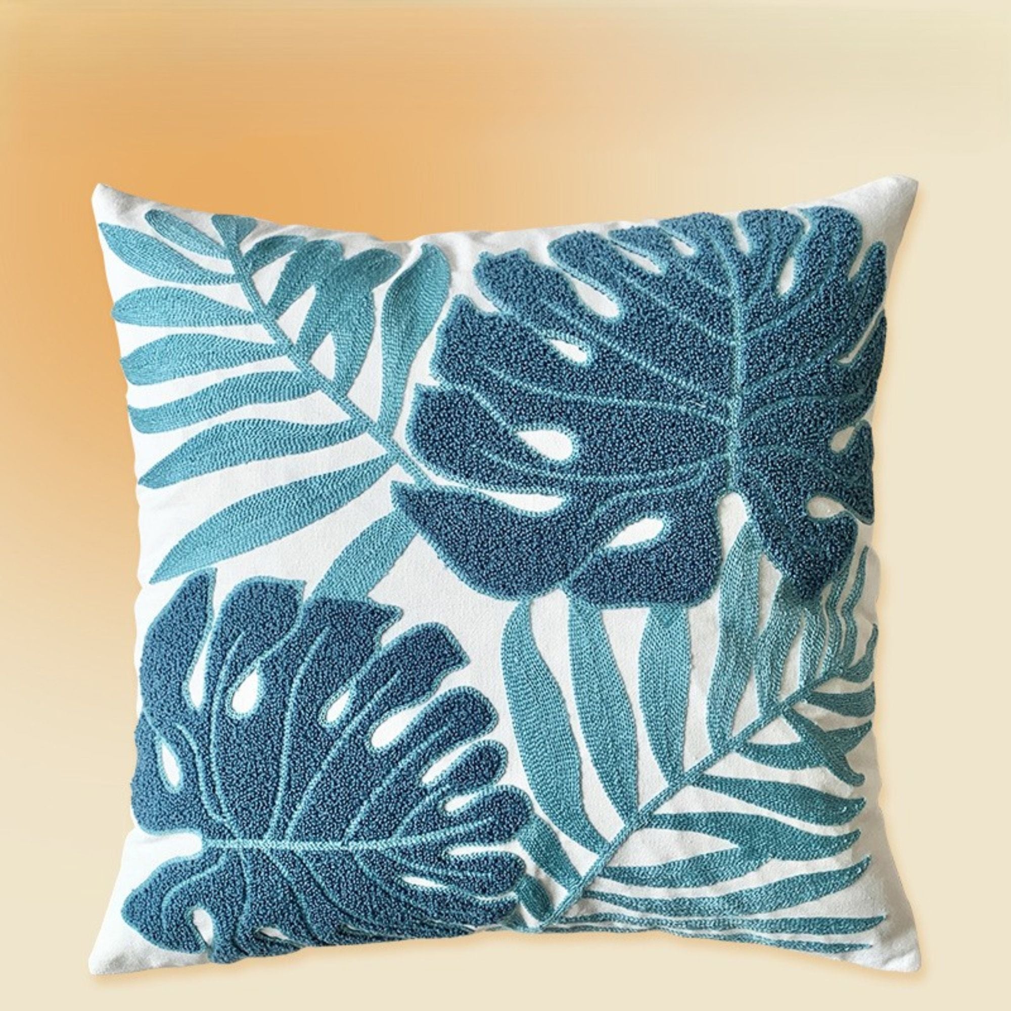 Canvas Throw Pillow 17.7*17.7 in Mixed Leaf Towel Design