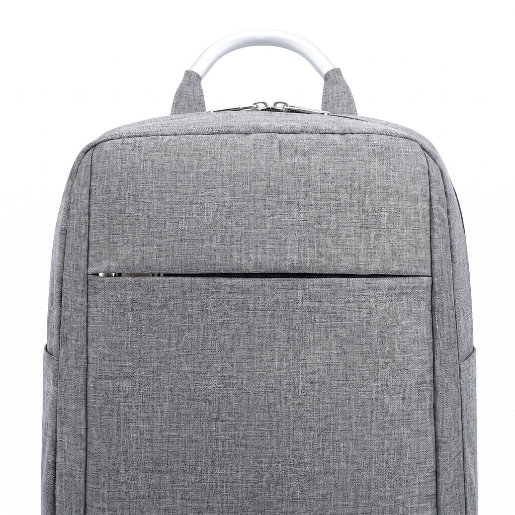 Modern Business Laptop Backpack - Sleek Commuter Daypack with Metallic Handle for Office, School, and Travel