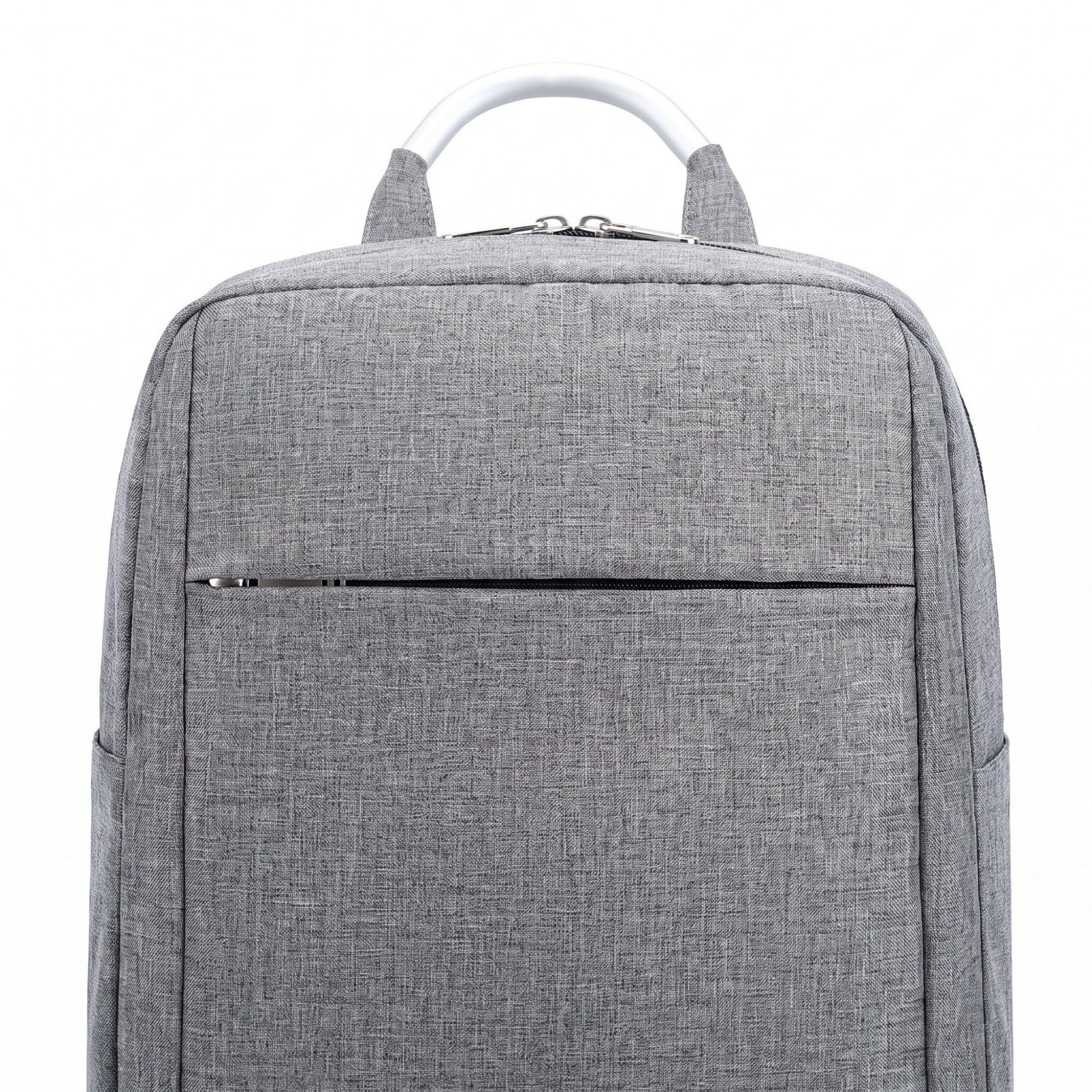 Modern Business Laptop Backpack - Sleek Commuter Daypack with Metallic Handle for Office, School, and Travel