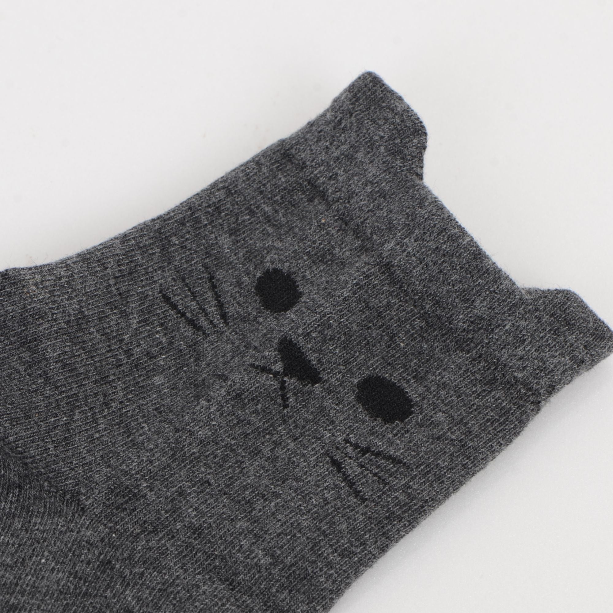Anna-Kaci Women's Cat Face Grip Socks with Paw Print Anti-Slip Sole Soft Knit Ankle Socks for Home or Yoga 3-Pack