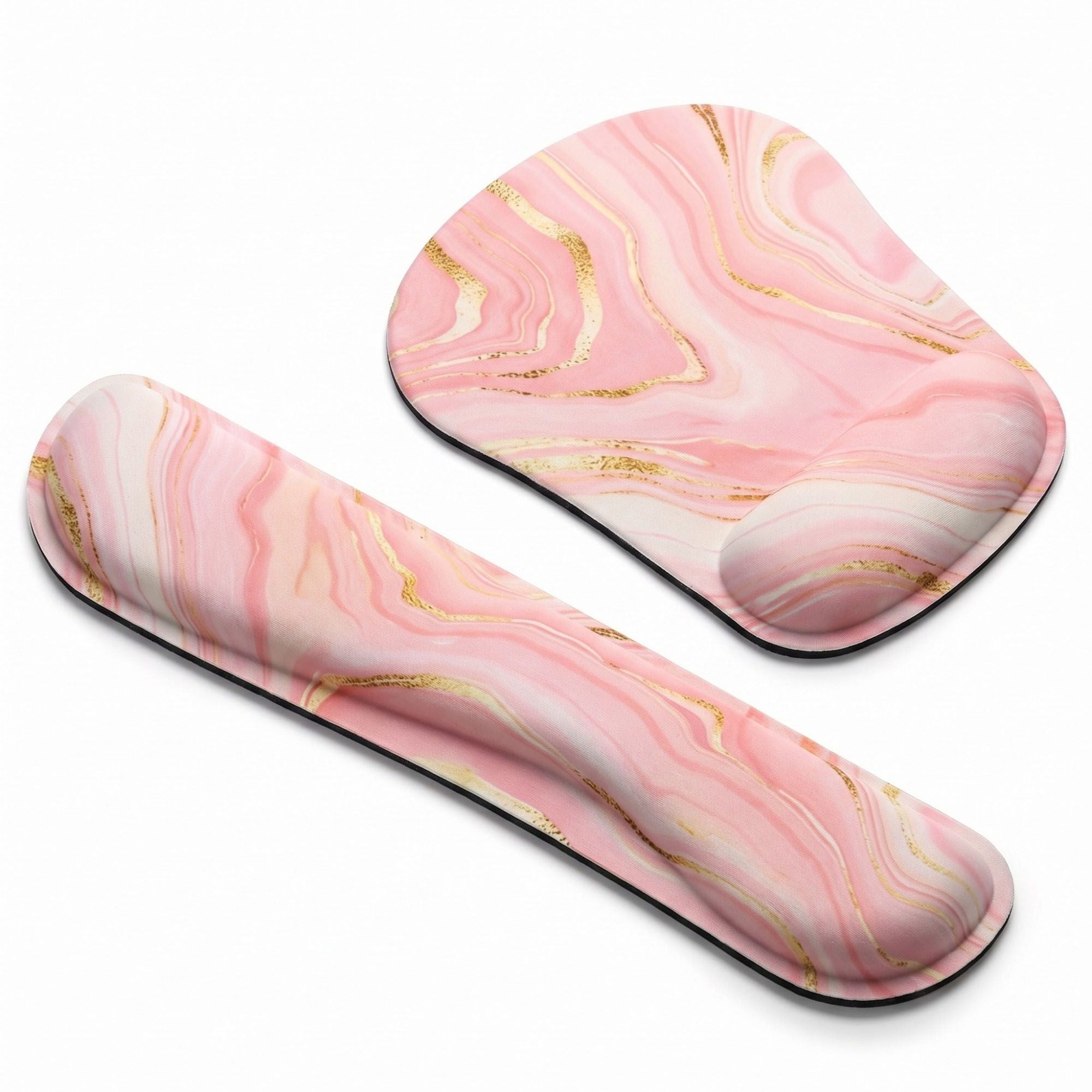 Ergonomic Keyboard Wrist Rest and Mouse Pad Set Gel Support Non Slip Desk Comfort Set