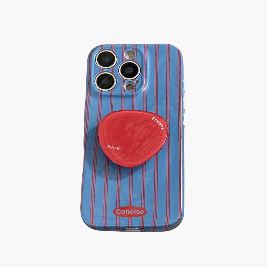 Anna-Kaci Graphic Phone Case with Glossy Finish Raised Grip Accent and Protective Slim Fit