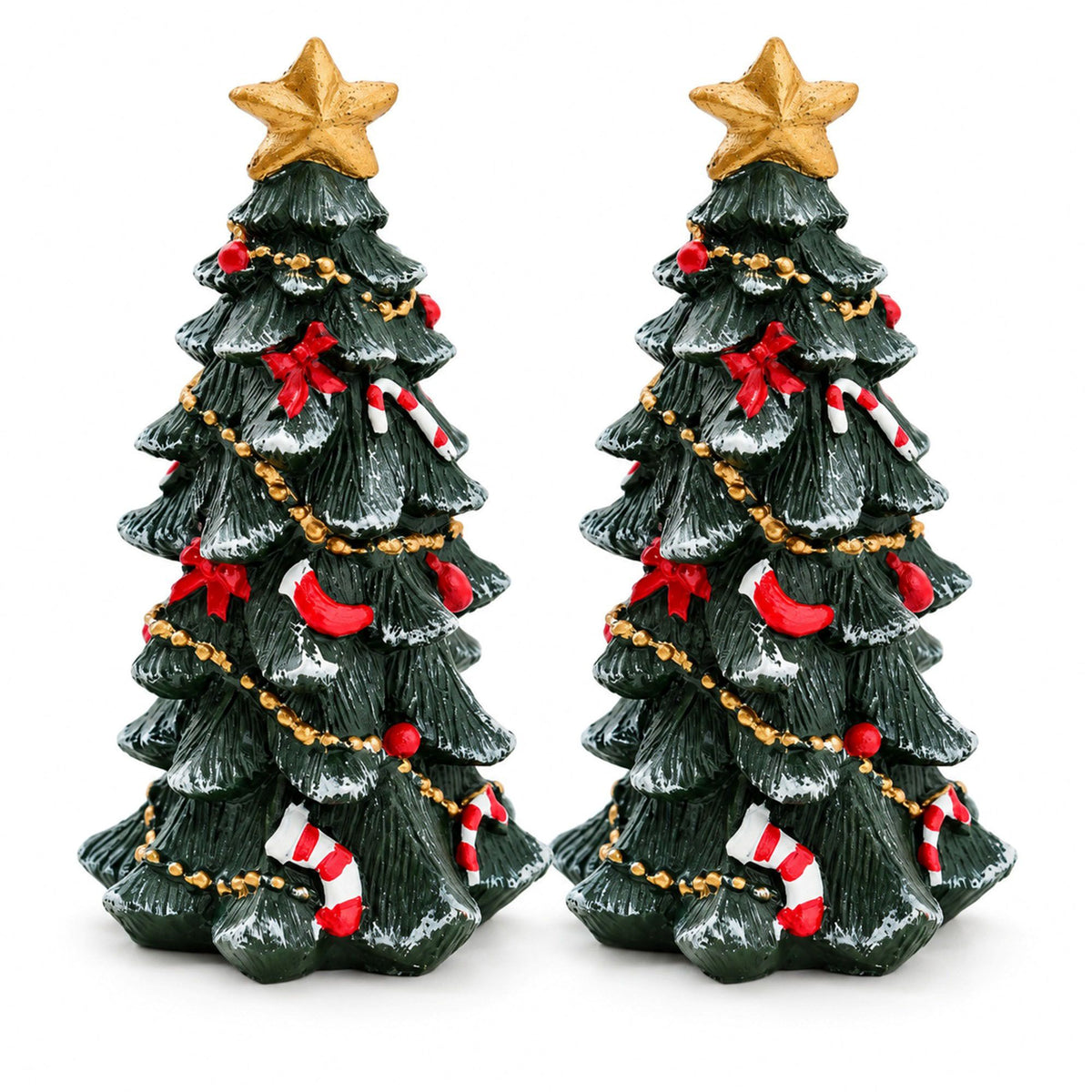 Mini Resin Christmas Tree Tabletop Holiday Decoration