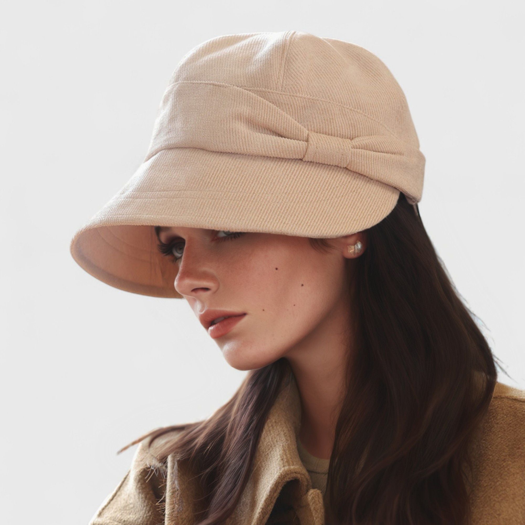 Anna-Kaci Women's Wide Brim Bucket Hat with Side Bow Detail and Structured Crown