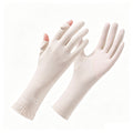 Long Cuff Fingerless Sun Protection Cycling Gloves