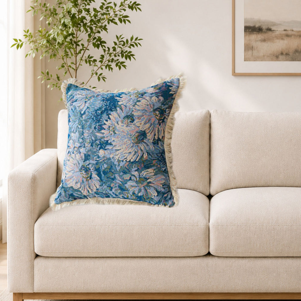 Cotton Throw Pillow 17.7*17.7 in Soft Decorative Cushion for Sofa Bed Chair