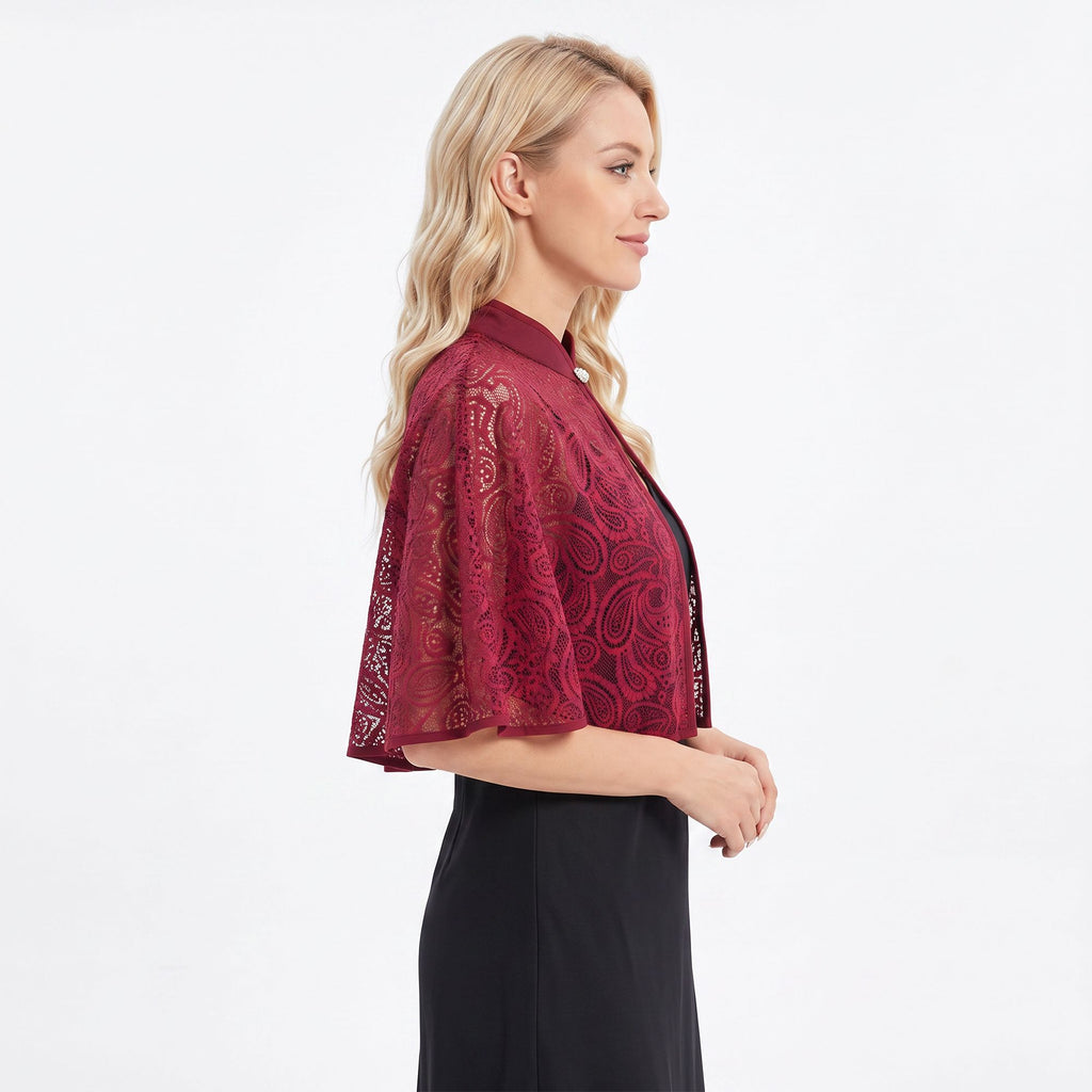 Sheer Lace Scarf Wrap Cape Style Shoulder Cover for Dresses