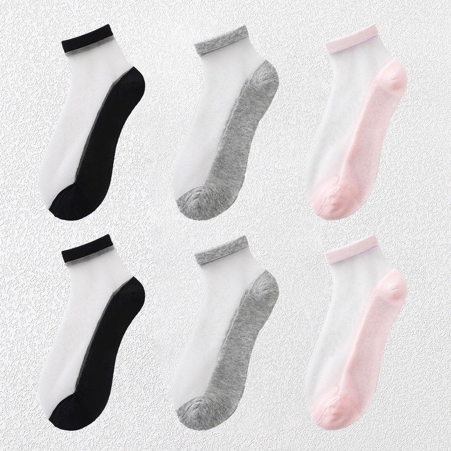 Anna-Kaci Chic Women's Summer Thin Ankle Socks Soft for Casual 6Pk