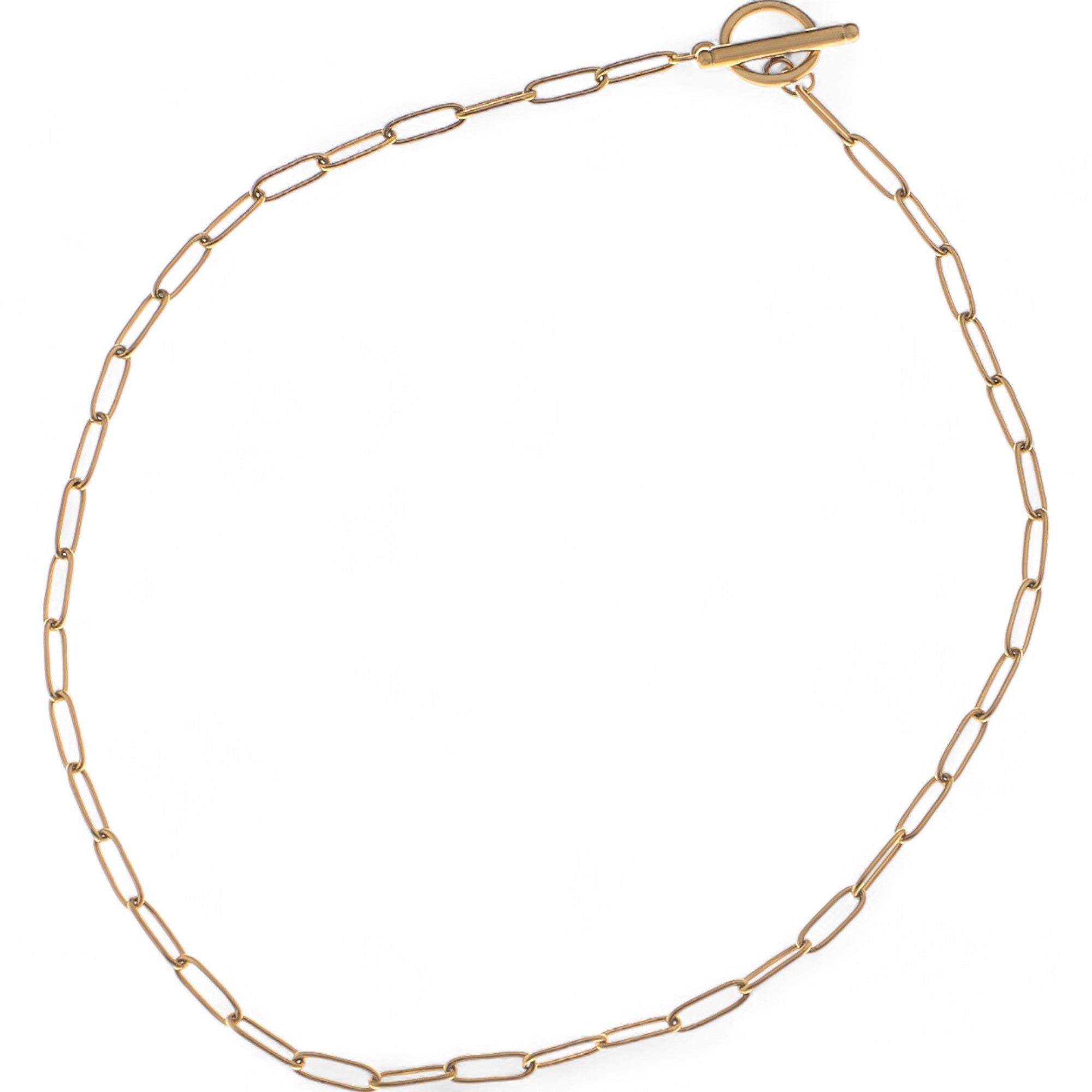 Women's Paperclip Link Fashion Necklace Simple Minimalist Chain Design