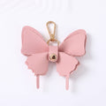 Pink Butterfly Bag Charm with Gold Tone Clip