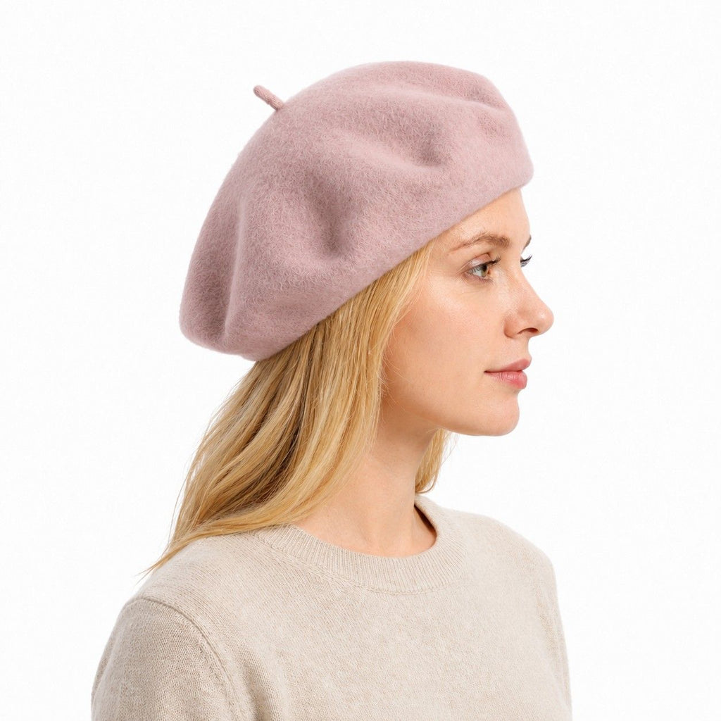 Wool Beret Hat Classic French Painter Cap Soft Felt Everyday Style