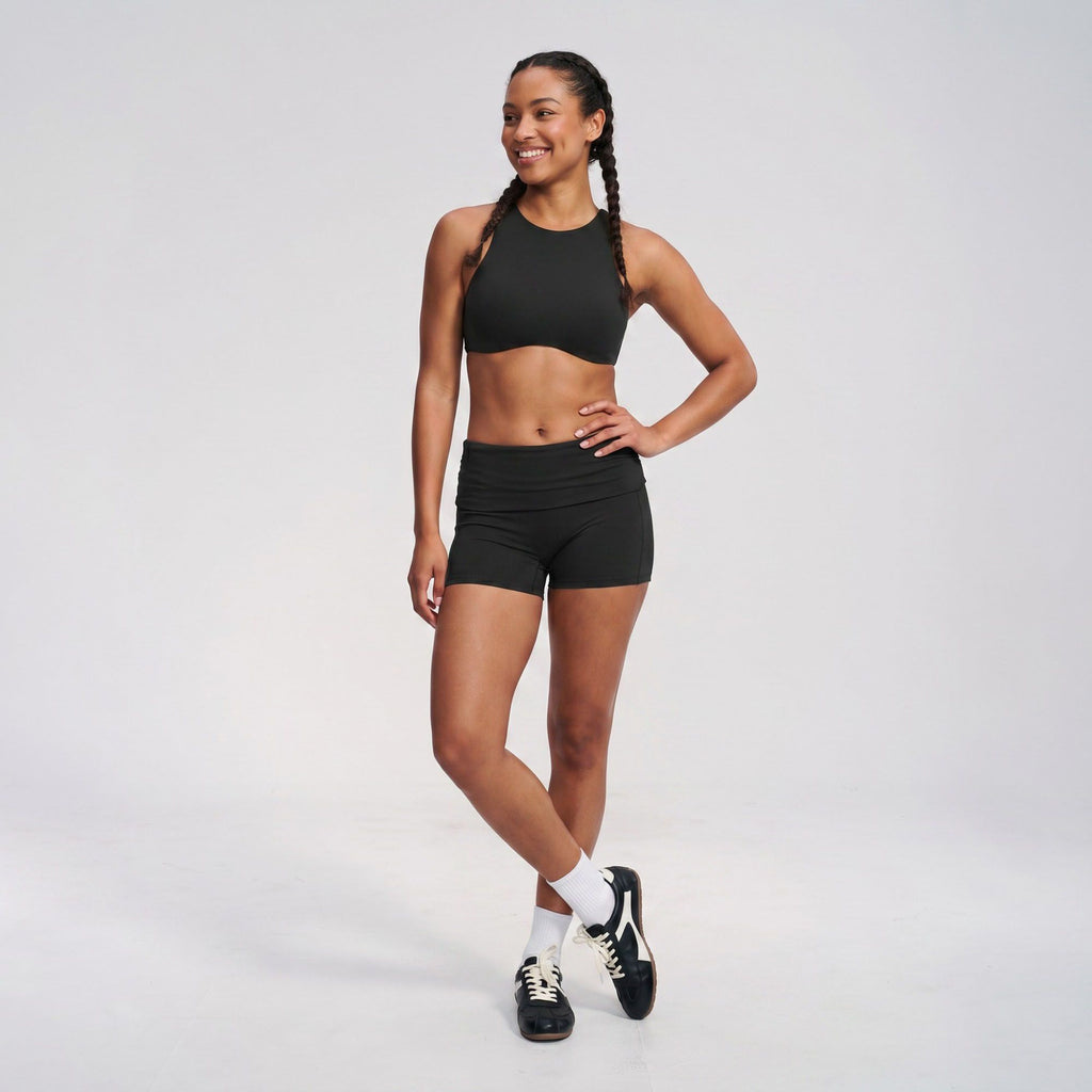 Padded High Neck Racerback Sports Bra Tank Top Workout Yoga Crop Top