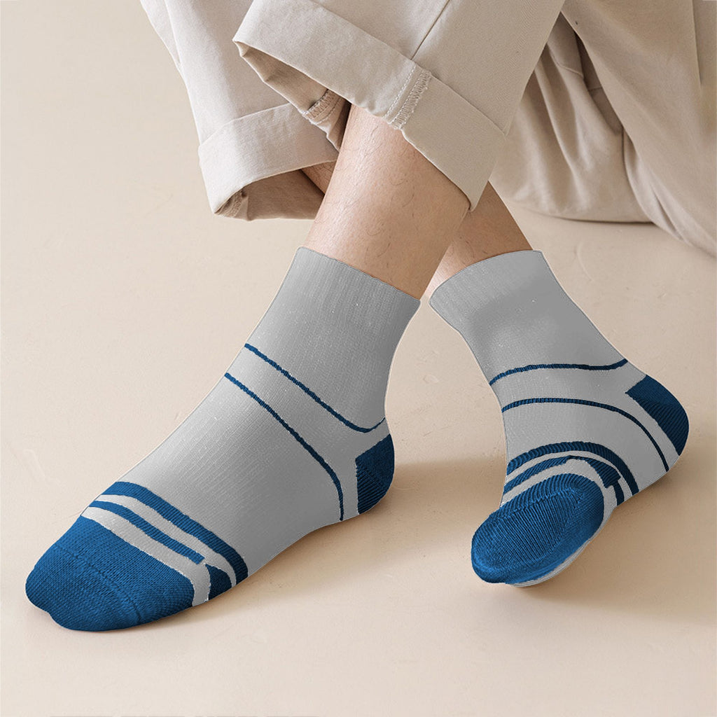 Anna-Kaci Men's 6pk Striped Ankle Socks