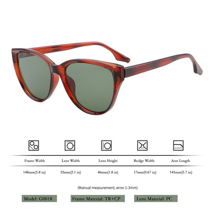 Anna-Kaci Women's Stylish Black Cat - Eye Polarized Sunglasses UV400 Protection