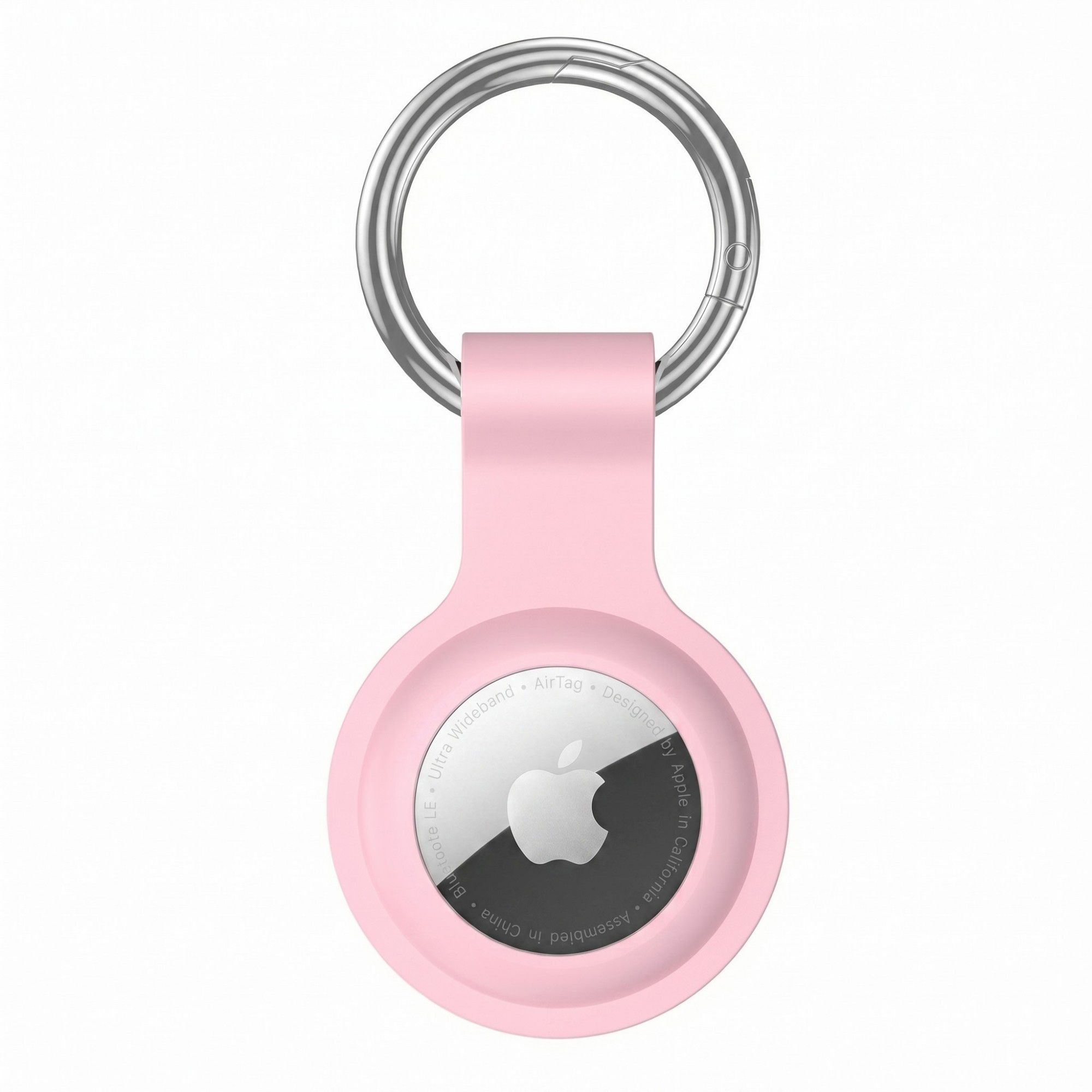2 Pack AirTag Holder Keychain Case with Secure Lock Carabiner Clip for Bags Keys Luggage Pet Collar Protective Cover