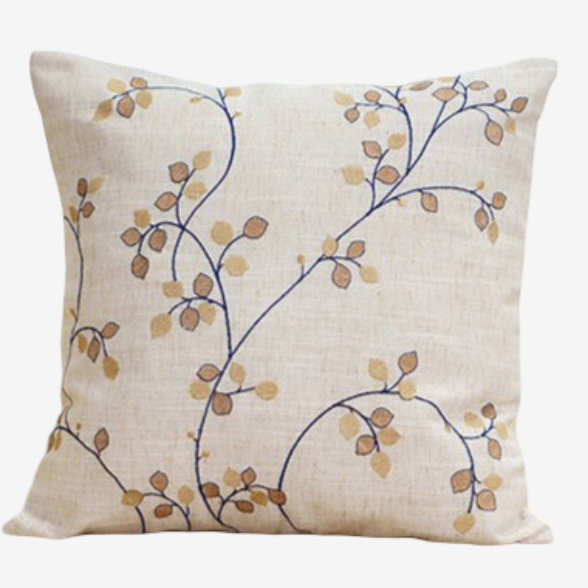 Square Pillow 15.7*15.7 in Cotton-Linen Fabric Decorative Throw Pillow