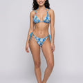 2 Piece Triangle Bikini Set with Halter Top and Tie Side Bottom