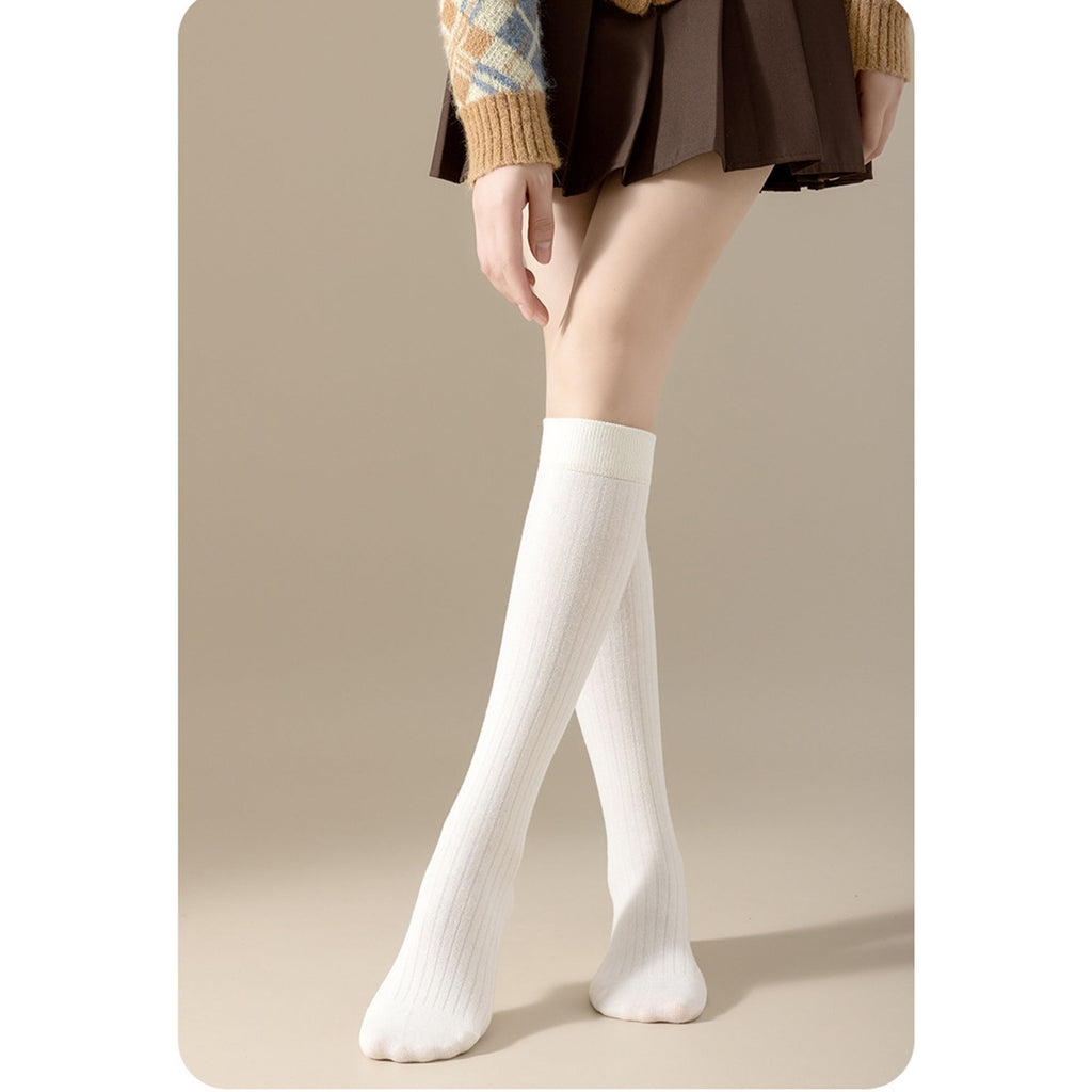Anna-Kaci Women's 3-Pack Ribbed Knee High Compression Socks Seamless Toe Slim Fit Design