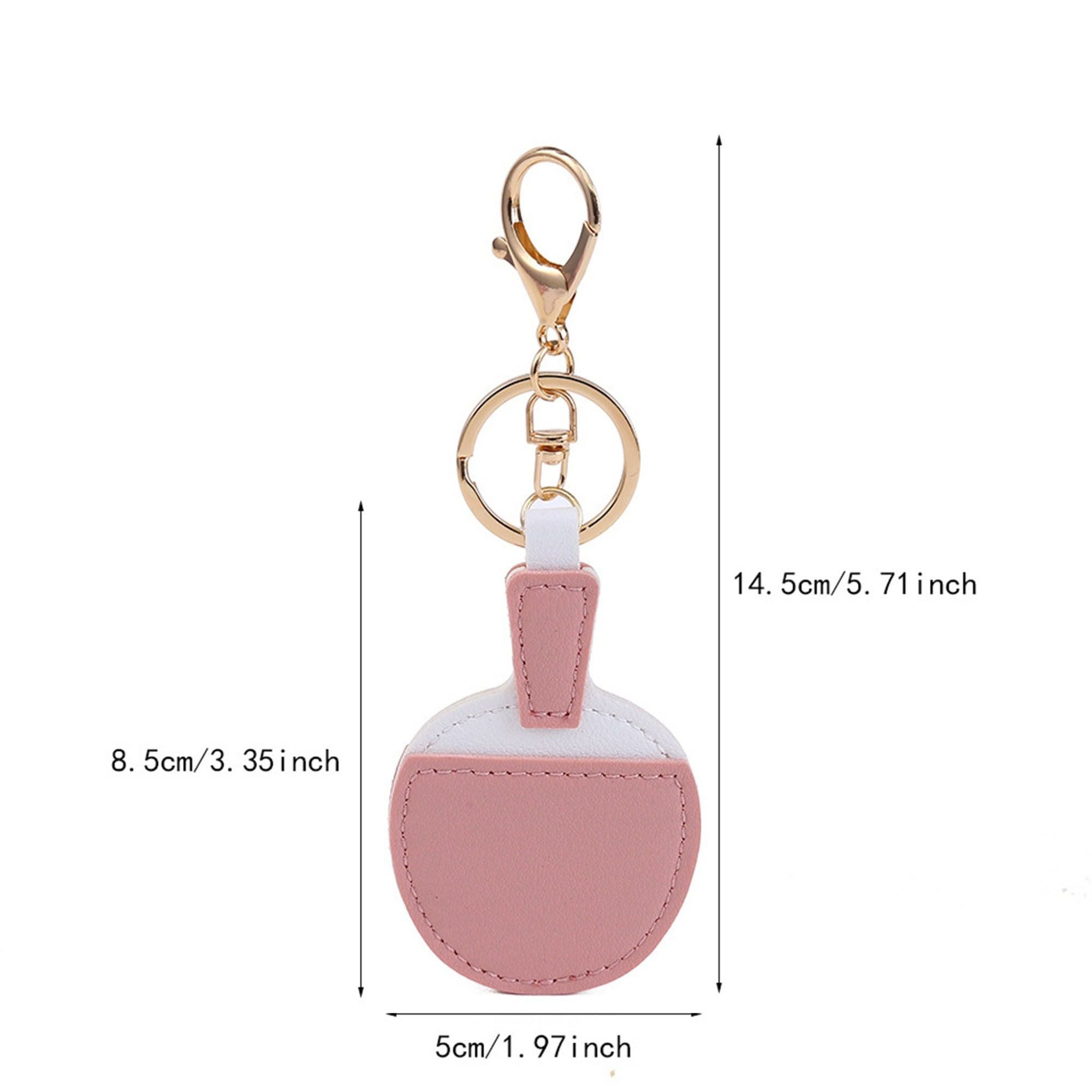 2-Piece Womens Padded Bag Charm with Hanging Strap and Stitched Detail