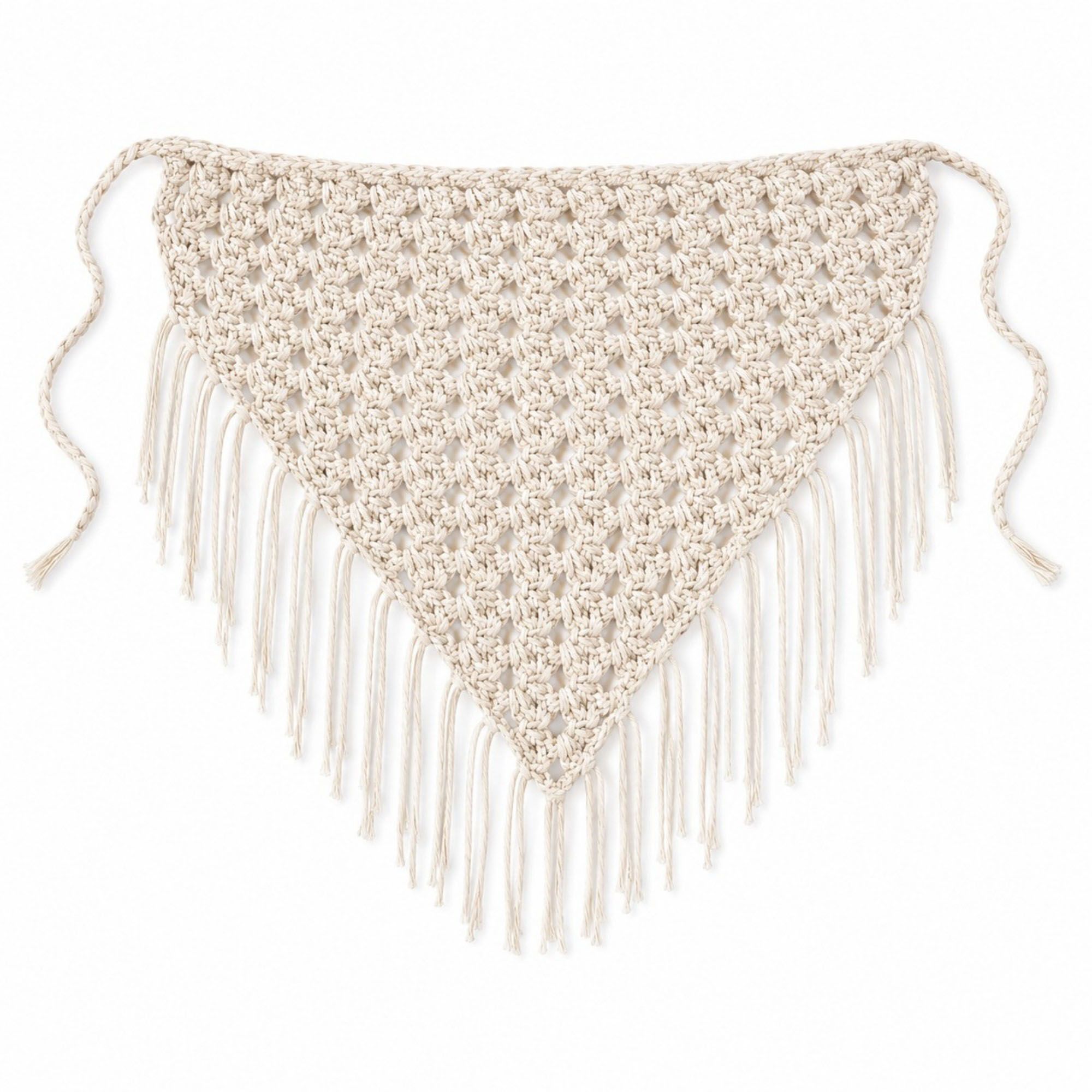 Women's Hand-Knit Fringe Triangle Hip Scarf - Versatile Crochet Tie-on Belt & Headscarf