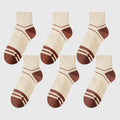 Anna-Kaci Men's 6pk Striped Ankle Socks