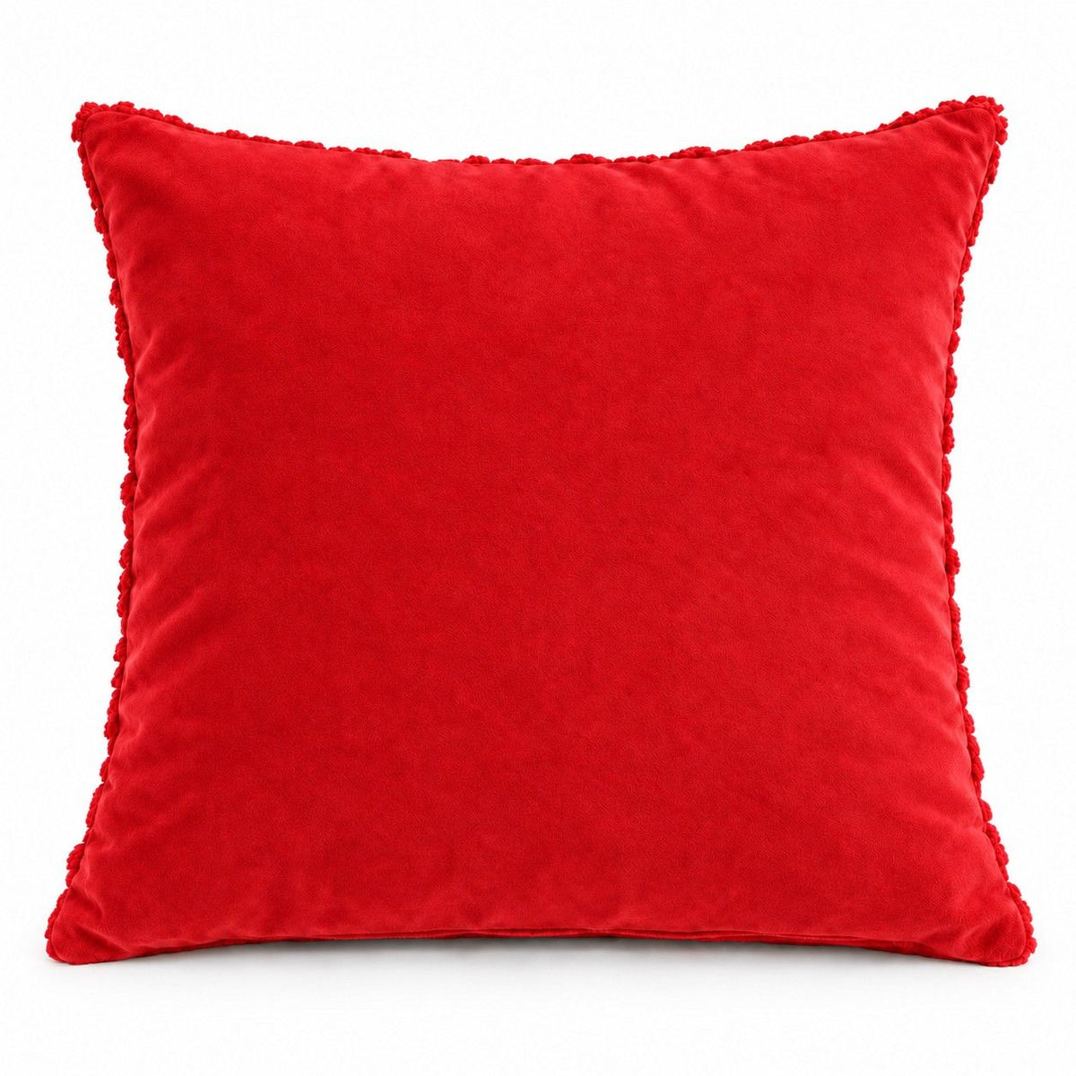 Plush Embroidered Christmas Tree Throw Pillow Cover 18 x 18 Inch Holiday Decor
