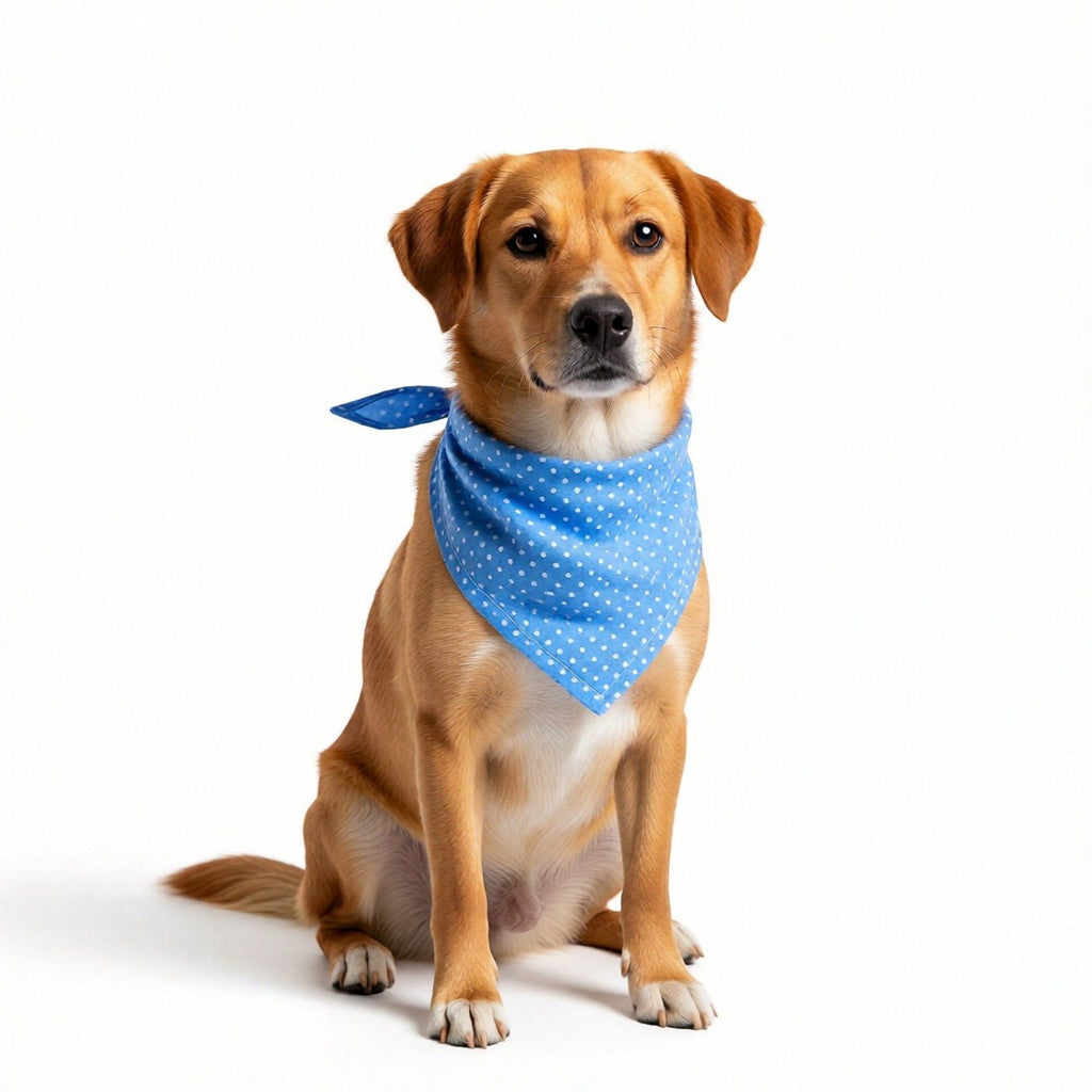 Polka Dot Pet Bandana, Soft Cotton Dotted Scarf Bib for Small Medium Dogs Cats