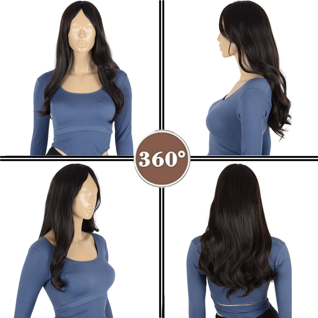 Women's Long Wavy Wig with Bangs