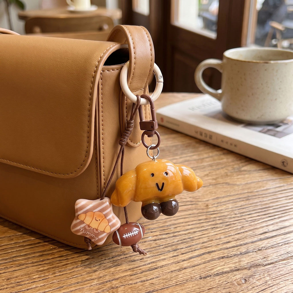 2-Piece Womens Multi-Charm Accessory with Hanging Clip and Character Design