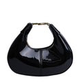Glossy PU Mini Hobo Shoulder Bag with Adjustable Strap