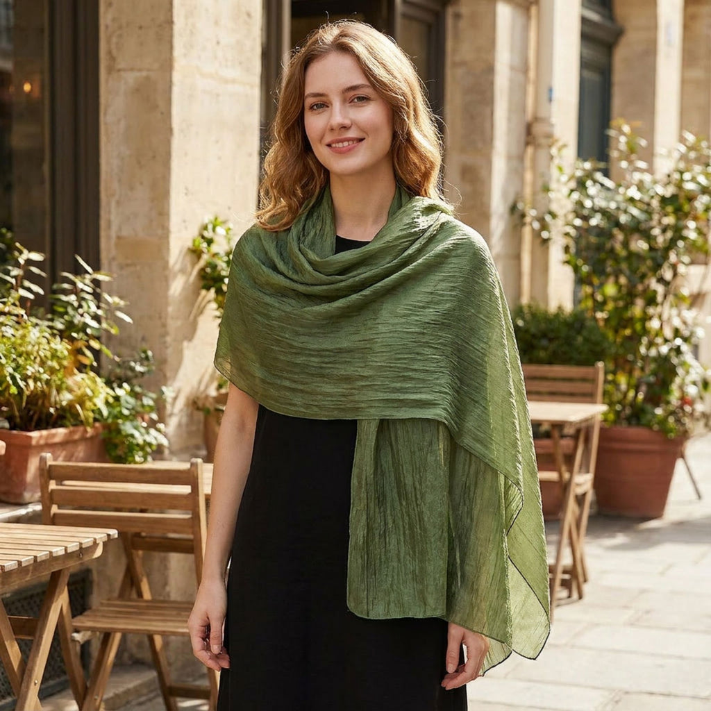 Lightweight Solid Color Fashion Scarf Elegant Long Wrap Shawl 70.5¡Á27.5 Inches