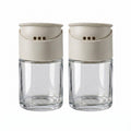 2-Piece Glass Spice Jar Set with Adjustable Shaker Lids