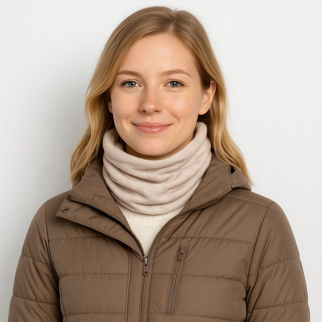 Anna-Kaci Women's Soft Knit Neck Warmer with Cozy Layered Design 9x17 inches