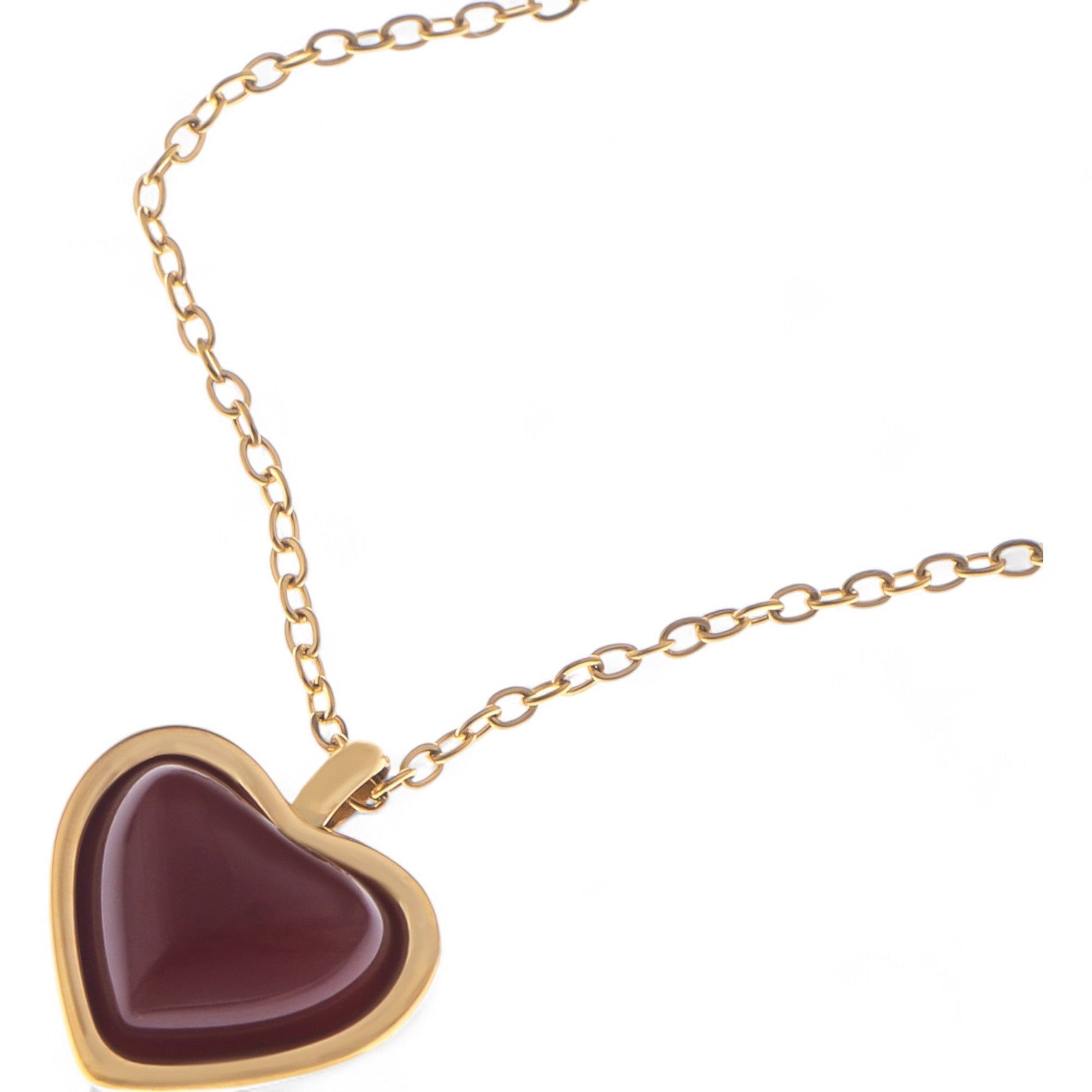 Heart-Shaped Pendant Fashion Necklace with Chain