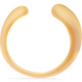 Women's Minimalist Adjustable Gold Tone Open Ring with Smooth Curved Design