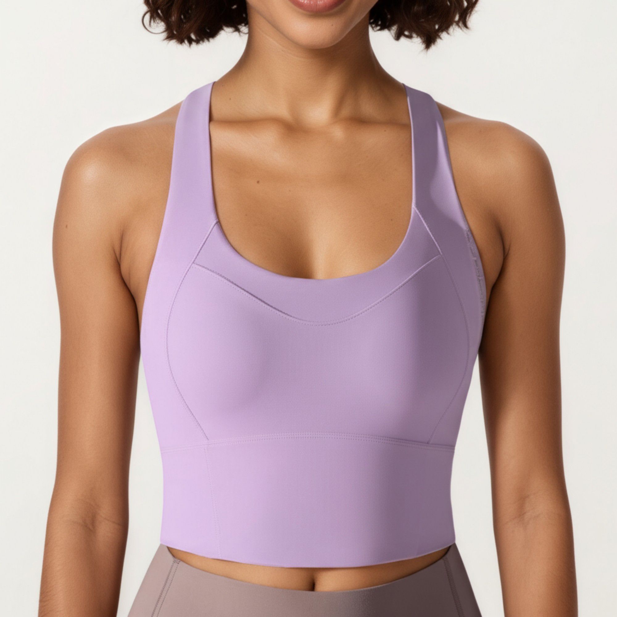 Anna-Kaci Active Women's Cross Back Sports Tank Top with Scoop Neckline and Wide Supportive Band